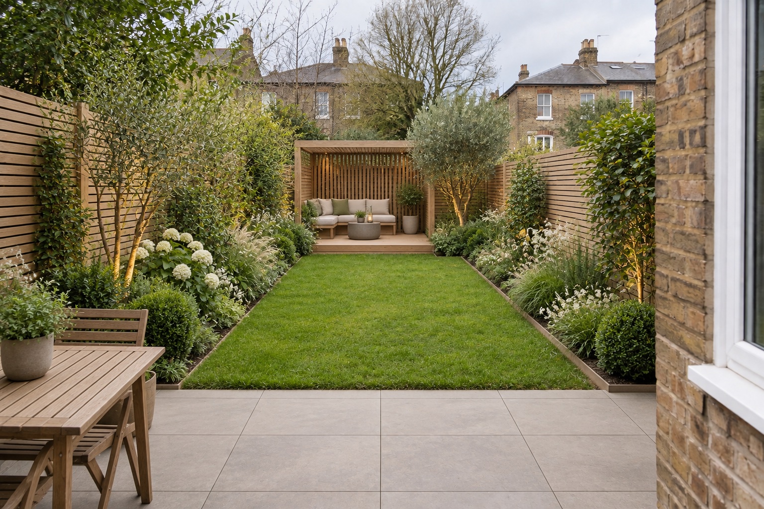 AI-generated contemporary London garden design concept